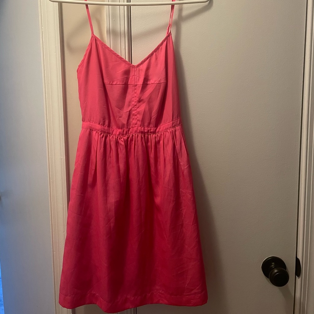 Pink spaghetti strap dress from J Crew